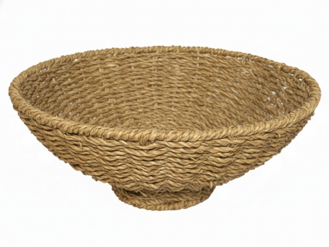 Hand-woven seagrass bowl